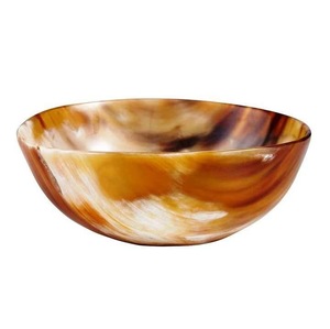 ชามเสิร์ฟควายฮอร์นทำมือเหมาะสำหรับสลัดสำหรับรับประทานอาหารตกแต่งโต๊ะในงานแต่งงาน - Product Image 1