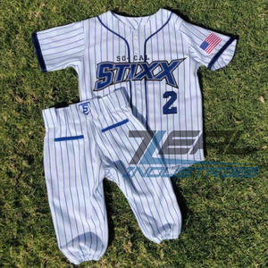 Conjuntos de uniformes de béisbol y softbol bordados impresos por sublimación personalizados recién llegados al por mayor, los últimos diseños de ropa deportiva - Product Image 1
