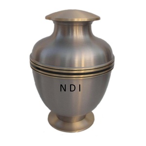 Urnes funéraires attrayantes pour adultes, design élégant, avec empreinte de patte, en métal, finition argentée bronze antique, qualité supérieure - Product Image 3