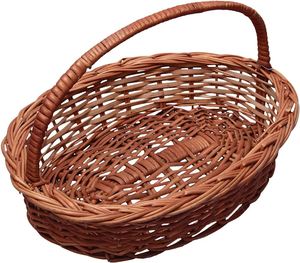 Impresionante cesta de almacenamiento con asa para el hogar, utensilios de cocina decorativos de Color Natural para huevo, frutas, verduras, cestas de almacenamiento de Bambú - Product Image 1