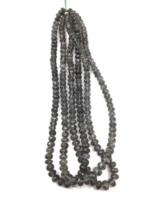 Cuentas Redondas Facetadas de Rutilo Negro Natural para la Elaboración de Joyería Fina, Collar de Piedras Preciosas - Product Image 2