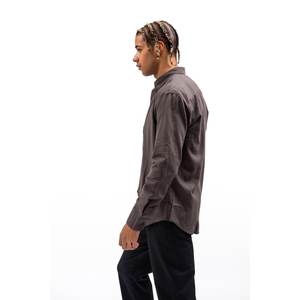 Camicia Casual da Uomo Imperio Shop in Flanella Marrone con Bottoni, Traspirante, Taglia S - Product Image 3