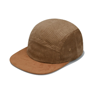 Casquette de camping unie à 5 panneaux en velours côtelé bicolore, non structurée, à visière plate, avec boucle, personnalisable, vierge, pour le sport et le camping - Product Image 6