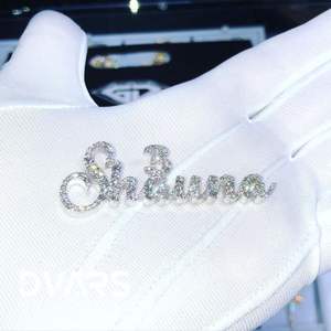 Pendentif personnalisé lettre initiale en Moissanite VVS, bijou de rappeur hip-hop glacé sur mesure, en argent sterling 925 plaqué or, luxe - Product Image 3