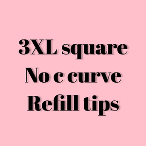 Puntas de Repuesto para Uñas Cuadradas 3XL Sin Curva C - Product Image 1