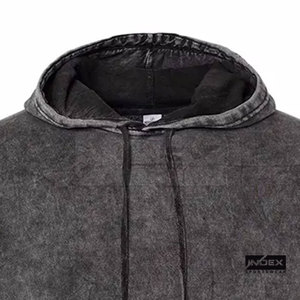 Service OEM Sweats à capuche légers pour hommes de couleur unie délavés à l'acide Meilleur design personnalisé Vente en gros de sweat à capuche pour hommes de couleur unie - Product Image 6