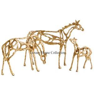 Estatua y escultura creativa de Metal de diseñador de Granada, recubierto de polvo de Color negro y chapado en oro, suministros de mesa hechos a mano - Product Image 4