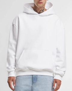 เสื้อฮู้ดสวมหัวผ้าฝ้าย100% ของผู้ชายเสื้อมีฮู้ดระบายอากาศได้ดีดีไซน์ขนาดใหญ่พร้อมพิมพ์ลายโลโก้แบบกำหนดเอง - Product Image 4