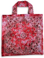 Bandana à motif Paisley inspiré du sac fourre-tout en toile à la mode pour femmes été avec logo personnalisable à double poignée