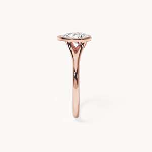Bague de fiançailles en or 14 carats avec diamant de laboratoire taille poire - Product Image 4