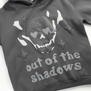 Sweat à capuche en coton mélangé personnalisé, poids lourd, impression bouffante personnalisée, sweat à capuche 3d à vendre - Product Image 5