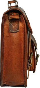 Sac messager tendance en cuir véritable unisexe Grand sac vintage pour ordinateur portable avec logo personnalisé Cadeau voyage bureau pour homme - Product Image 5