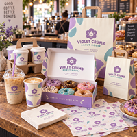 AT PACK Fournitures de boulangerie personnalisées avec des boîtes à beignets, des sacs en papier, des gobelets à café, du papier d'emballage et des emballages à emporter pour les cafés