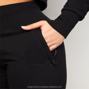 Conjunto de chándal informal para mujer al por mayor personalizado ajustado Top Venta de chándales para mujer dos piezas para correr gimnasio fitness trajes - Product Image 3