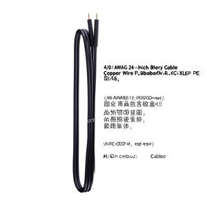 Cable de Batería Negro de 4/0 AWG y 24 Pulgadas, Cable de Cobre con Aislamiento de PE/Goma/PVC/XLPE, para Uso Industrial y de Construcción - Product Image 2