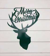 Espíritu navideño festivo para tu hogar con arte de pared de Reno de metal saltando Pátina de oro negro Listo para colgar Uso en interiores - Product Image 3