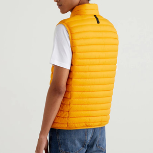 Vente en gros Prix pas cher couleur noire unie doudoune pour hommes personnaliser tissu col montant fermeture éclair style doudoune pour hommes - Product Image 6