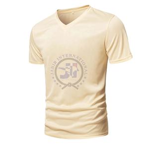 Personalizado de alta calidad de secado rápido cuello en V camisetas hombres blanco Pima algodón en blanco impreso cuello en V camiseta para hombres OEM - Product Image 4