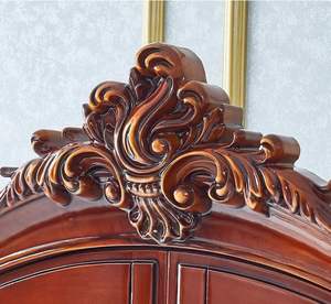 เก้าอี้ทานข้าวไม้สักแท้สไตล์ยุโรปคลาสสิกหรูหรา เฟอร์นิเจอร์บ้านทรงสี่เหลี่ยมแบบโบราณ - Product Image 4