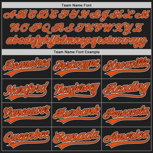 قميص بيسبول أصلي أسود أبيض برتقالي مخصص - Product Image 4