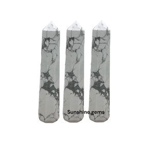 Natural Howlite <b>Crystal</b> Point Tower - Wholesale Healing Stone Wands <b>for</b> Energy and Decor - Product Image 5