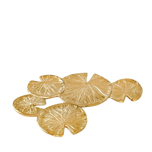 Bandeja de Metal con Diseño de Hoja de Ginkgo de Gran Calidad a un Precio Razonable, Color Dorado, con Diferentes Tamaños de Hoja - Product Image 2