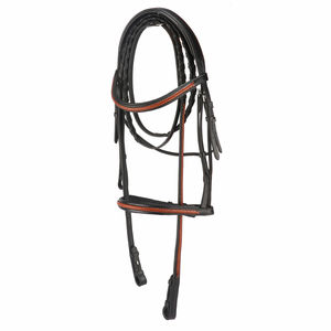 Caballo trenzado Cavesson Noseband Brida Cuero genuino Caballo Brida Fabricante - Product Image 1