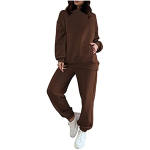 <b>Women</b> Plus Loose Fit Tracksuit <b>Top</b> Autumn Fashion Warm Casual Pullovers Long Sleeve Hoodies & Sweat Pant Track Suit - Product Image 1