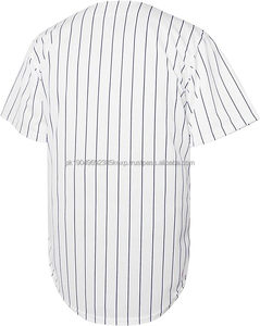 High Quality <b>Mens</b> Pinstripe Embroidered Baseball Jersey Custom Stripe Baseball Jersey With Embroidery - Product Image 4