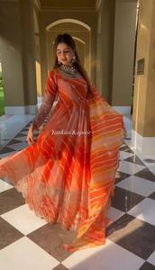 Traje de Salwar bordado con secuencia y estampado de Georgette de última tendencia con vestido pesado Dupatta de trabajo para mujeres y niñas - Product Image 3