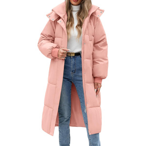 Chaqueta de Invierno Personalizable para Mujer, Abrigo Largo Acolchado, Transpirable, Reversible, Relleno de Algodón, Cortavientos, Estilo Bomber - Product Image 1