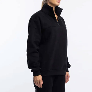 Sudadera Corta de Algodón con Cuello Alto y Media Cremallera para Mujer, Estilo Streetwear, Lavado Ácido, Tie-Dye, con Logo Frontal, Personalizada OEM de Alta Calidad - Product Image 4