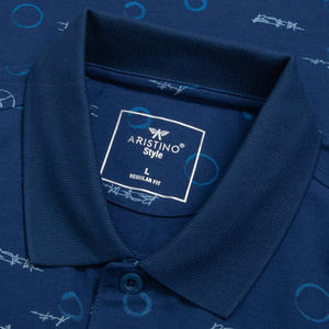 Aristino 95% coton 5% Spandex coupe régulière chemise pour hommes APS102S3 Smart décontracté imprimé à manches courtes en gros haut produit en vente - Product Image 6