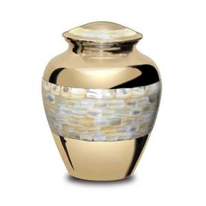 Hot Selling Design & Crafted Human Cremation Urns Funeral Urn For Human White Aluminum Urn Cremation Manufacturer From India - Product Image 1