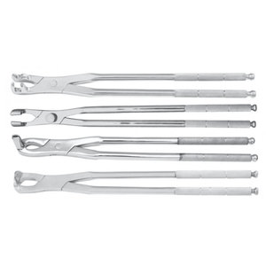 Juego de 4 Fórceps Veterinarios de Acero Inoxidable para Extracción Dental de Molares Equinos, Reutilizables para Todo Tipo de Calidades - Product Image 1