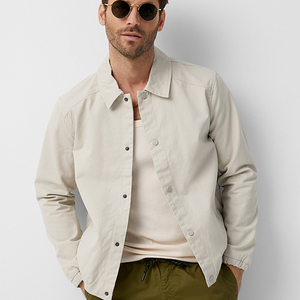 Veste d'entraîneur en nylon surdimensionnée de haute qualité pour hommes, coupe-vent personnalisé avec matériau en duvet, teinte unie, état neuf - Product Image 1