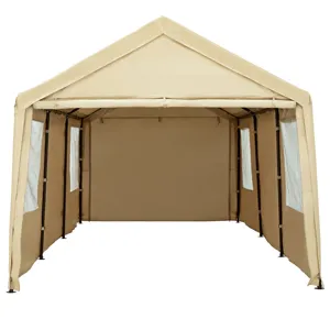 NOWENSOL Carport Canopy 10 x20ft Heavy Duty mit abnehmbaren Seitenwänden und Türen Tragbarer Car Port Garage Shelter für Camping im Freien