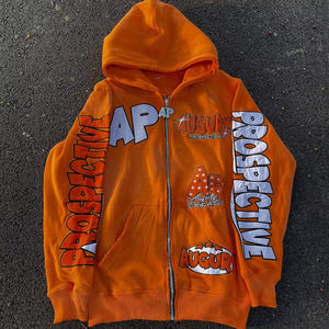 OEM personnalisable 100% pull à capuche classique de haute qualité pour hommes 280-300 Gsm polaire (mélange coton-polyester) doublé numérique - Product Image 3