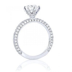 Anillo de compromiso de diamante cultivado en laboratorio, oro y plata exclusivo de 10 quilates, corte redondo de 1 quilate VVS2 E Color IGI, proveedor ético certificado - Product Image 2