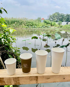 Vaso de Papel Desechable de Pared Simple GREEN NEST con Impresión de Logotipo Personalizado, Tamaños de 10/16/20/24 oz para Café y Bebidas Calientes - Product Image 5