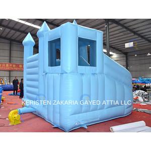 Centro de Juegos Inflable para Exteriores de Gran Tamaño, Fácil de Instalar, Elegante Casa de Brinco Blanca con Tobogán para Alquiler en Eventos - Product Image 2