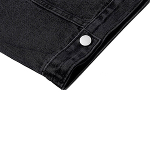 เสื้อครอปยีนส์สไตล์ใหม่สำหรับผู้หญิงแจ็กเก็ตแฟชั่นลำลองสีทึบปรับแต่งได้สำหรับผู้หญิง - Product Image 6