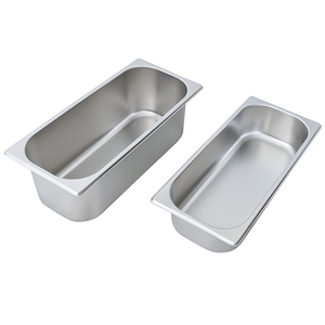 Tùy Chỉnh 5 Lít Hình Chữ Nhật 360X165X120 Hiển Thị <span class=keywords><strong>Ice</strong></span> <span class=keywords><strong>Cream</strong></span> Khay Container Ống Kim Loại Thép Không Gỉ 1/3 Gelato Pan Với Nắp - Product Image 6