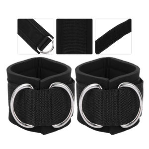 Sangle de cheville rembourrée ajustable à double anneau en D pour machines à câble, idéale pour la musculation et le fitness – Confort optimal - Product Image 5