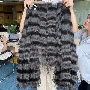Naturel ondulé-cheveux vierges Vietnam prix de gros-paquets et fermetures de cheveux de qualité supérieure, frontal - Product Image 1