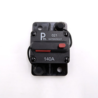 Interruptor de Circuito Automotriz PTT, Modelo T3 P004-021-0014, Tuerca de Acero Inoxidable, Impermeable, 140A, Negro, 42VDC