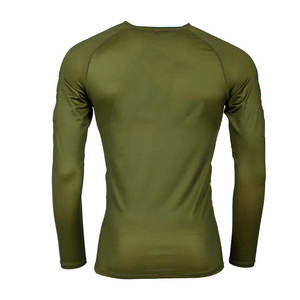 คุณภาพดีที่สุดขายส่งผื่นยามที่กําหนดเองแขนยาว Rush Guard ยืดฟิตเนสแห้งเร็วสวมใส่สบายๆผื่นยาม - Product Image 5