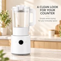 Blender électrique intelligent avec pot en verre, neuf vitesses, six lames et contrôle par application mobile pour un usage domestique
