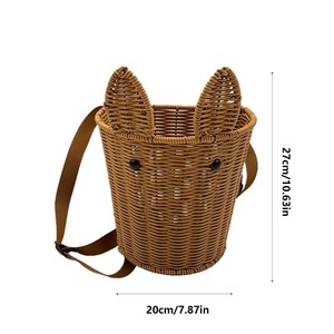 Cesta de Mimbre Tejida a Mano con Forma de Conejos, Cestas de Almacenamiento de Mimbre Natural, Estilo Moderno, Hecho en Vietnam - Product Image 2