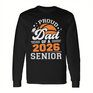 Maglietta a Maniche Lunghe per Laurea di Basket 2026 - Papà Orgoglioso - Regalo Promozionale Personalizzabile - Product Image 2